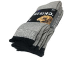 6 Pairs MERINO WOOL SOCKS Mens Heavy Duty Premium Thick Work Socks Cushion in Grey V563-6AUSOCKS-GRY-11-14