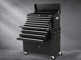 Giantz 13 Drawer Tool Box Cabinet Chest Toolbox Storage Garage Organiser Black TB-13DR-103-BK