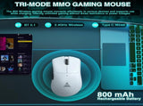 SOLAKAKA SM805 Tri-Mode Lightweight Wireless Gaming Mouse, 24000 DPI with Two Side Buttonswhite V1300-SM805-WHITE