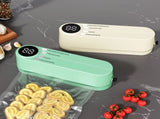 beige.USB Rechargeable Portable Vacuum Sealer, includes sealing bags and a rapid vacuum pump. V1232-ZKJ003