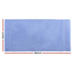 2 Pack Bath Sheets Set Cotton Extra Large Towel Blue TOWEL-D-180-L-BL