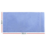 2 Pack Bath Sheets Set Cotton Extra Large Towel Blue TOWEL-D-180-L-BL