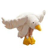 Cartoon Goose Hoodie Blanket Oversized Fleece Onesie for Sleep Lounging and Party - With Shoes& M V1263-JX-8068-2