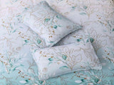 Soft Floral Leaf Comforter Set, King Size, Quilted Cozy Bedding with Pillowcases V745-MAB010938AJ3