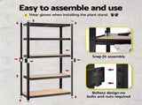 Giantz 2-Rack Garage Shelving 1.5X0.7m Warehouse Shelves Storage Rack Pallet Racking WR-E-7X15-GVN-BKX2