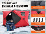 Portable Ice Shelter, 3-4 Person Insulated Pop-Up Ice Fishing Tent, 35 Square Feet Fishable Area, V952-BDBHS707080IORFPQV0