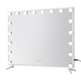 80x65cm Embellir Makeup Mirror Hollywood Vanity with LED Light White Frame MM-E-FRAME-6580LED-WH