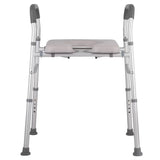 White Heavy Duty Bedside Commode, Raised Toilet Seat, Shower Chair, Adjustable Height 75.5-88cm V178-68995
