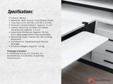 Tooleroo Computer Keyboard Tray Under Desk Clamp On Pull Out 65cm - White V238-SUPDZ-42441622356048
