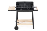 Charcoal Grill BBQ with Manual Rotisserie Stick on Trolley Stand V196-BQ260