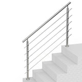 59in Handrails for Outdoor Steps 5 Crossbars Staircase for Porch Deck V952-BXGSLZFS150C5SAPEV0