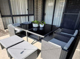 Horrocks 8 Seater Outdoor Dining Set-Black V264-OTF-503S-BLK
