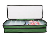 Christmas Ornament Storage Box Under Bed 64 Cell partition 600D Oxford PVC transparent window Black V1294-YM0710-210702XA10-1