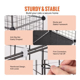 Large 3-tier Cat Cage, 28 x 28 x 41", DIY Detachable Metal Wire Durable Cat Enclosure, with Large V952-PJSMBSL28W281ORKFV0