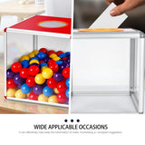 Clear Box with Lock for Fundraising and Votes Collection, Simple Design 1Pc V1366-AZ2-W-18678