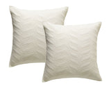 Bianca Pair of Kamala Cream European Pillowcases V442-BCA-PILLOWC-KAMALA-CREAM-EU