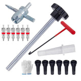 Quick Change Tire Valve Tool Kit, Tire Valve Stem Core Quick Change Tool Kit, Replace Car, ATV, V1366-AZ2-W-21670