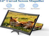 14" Curved Screen Magnifier for Cell Phone,3D HD Magnifying Projector Screen Enlarger for Movies, V1259-SCRMAG-14IN-3DHD