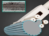 Grey Sponge Mop Replacement with Plastic Frame for Home Cleaning, Easy Action, 2 Pieces Set V1366-AZ2-W-22570