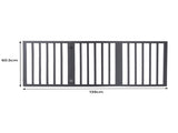 Wooden Pet Gate Dog Fence Retractable Grey 2000x 3MM PT1060-3-GY