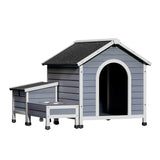 i.Pet Dog Kennel House Large Wooden Outdoor Pet Kennels Indoor Puppy Cabin PET-GT-DH990-GR-AB