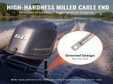Boat Steering Cable, 17 Feet Outboard Marine Rotary Steering Cable, 1/2 Ton High Tensile Strength, V952-XWZXDLXWZXPJDR7EXV0