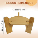 Yellow 17.5x17.5x9cm Wooden Beverage Dispenser Stand, Stable Base for Lemonade & Drink Dispensers, V1370-AZ4-17241