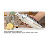 Complete Cocktail Shaker Bar Tool Kit 750ml, Home Bartender Mixology Set with Bamboo Storage Stand V1265-YY-323