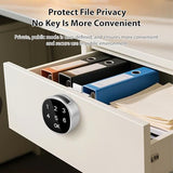 Digital Cabinet Lock with Combination Zinc Alloy Drawer Safe Smart Security Latch for Home Office V1107-879-77429-BLK-30MM