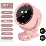 Pink Portable Stroller Fan with LED Display - Bladeless Safety Clip-On Fan for Baby & Desk V888-ELOSUNG40043