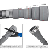 Drain Hose Extension Set Universal Washing Machine 10Ft, Include Bracket Connector and Clamps Hoses V1189-LWWAL-20260325-00167