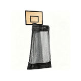 Over The Door Basketball Laundry Hamper, Mesh Hanging Clothes Basket with Wood Grain Backboard, V1366-AZ2-W-25260