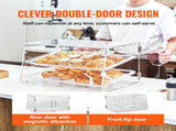 Pastry Display Case, 2-Tier Commercial Countertop Bakery Display Case, Acrylic Display Box with Rear V952-YKLMBZSJYKL2YEFSCV0