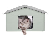 Heated Cat House, Outdoor Kitty Shelter with Adjustable Temperature and Timer, 600D Oxford Cloth V952-FWSBYMBHSNJB0APUQV3