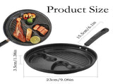 Nonstick Egg Frying Pan, 2-Egg Cavity & Griddle Design, Cup Griddle with Heat-Resistant Handle, V1366-AZ2-W-20824
