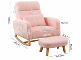 Levede Rocking Chair Ottoman Footrest With Side Pocket CH1146-PK