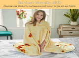 Burritos Tortilla Throw Blanket , Novelty Funny Round Blanket for Kids & Adults, Soft V1107-BURRITOS TORTILLA THROW BLANKET2-71 INCHES
