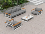 5 Seater Grandeur Lounge Suite White V264-OTF-545A-WHE-6PC