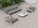 5 Seater Grandeur Lounge Suite Charcoal Grey V264-OTF-545A-DGR-6PC