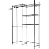 VEVOR Over Washer and Dryer Storage Shelf Two Row 5 Tiers Washer Rack Black V952-LDXYJZJTJKBD41L6S001V0