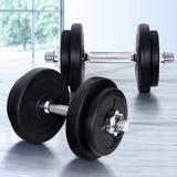 Everfit 20kg Dumbbell Set Weight Plates Dumbbells Lifting Bench FIT-K-DB-SET-20