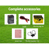 Giantz Fence Energiser 5KM Solar Powered Electric 500M Poly Wire Insulator SFC-FIK-WIRE-5KM