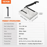 Paper, Guillotine Trimmer, 381 mm Cut Length, 16 Sheets Capacity, Heavy Duty Guillotine Paper V952-SDQZJZXQZJ15AQ68NV0
