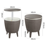 Taupe Cooler Table V264-OTF-542PP-LGR-NA-1