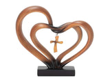 Jesus Entwined Hearts Cross Easter Jesus Cross Ornament Jesus Intertwined Hearts Cross Craft Home V1294-YM0626-230403GW01-1