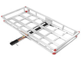49.4 x 22.4 x 7.1 in Hitch Cargo Carrier, 500lb Capacity Trailer Hitch Mount Aluminum Cargo Basket, V952-CHXLK47206500F92QV0