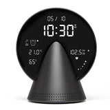 Lexon Conic Radio Alarm Clock With Fm & Built-In Bluetooth Speaker - Grey V398-LD-LR156PG3