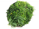 Slimline Artificial Green Wall Disc Art 100cm Country Fern UV Resistant V637-DP9966