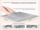 Electric Foot Warmer Mat, Silver Grey Double-Sided Heating Foot Blanket with 6 Temperature Settings V1221-XM-DRNJD-002