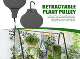 6 Pack Plant Pulley Retractable Hanger Plant Pulley Adjustable Height Wheel for Hanging Plants Indoo V1369-AZ3-W-11390